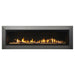 Majestic ECHEL60IN-C Echelon II 60" Linear Direct Vent Natural Gas Fireplace - front view with a wide gray front