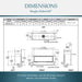 Majestic ECHEL60IN-C Echelon II 60" Linear Direct Vent Natural Gas Fireplace - dimensions diagram for the single-sided 60 in. model