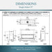 Majestic ECHEL72IN-C Echelon II 72" Direct Vent Gas Fireplace - dimensions diagram for the single-sided 72 in. model