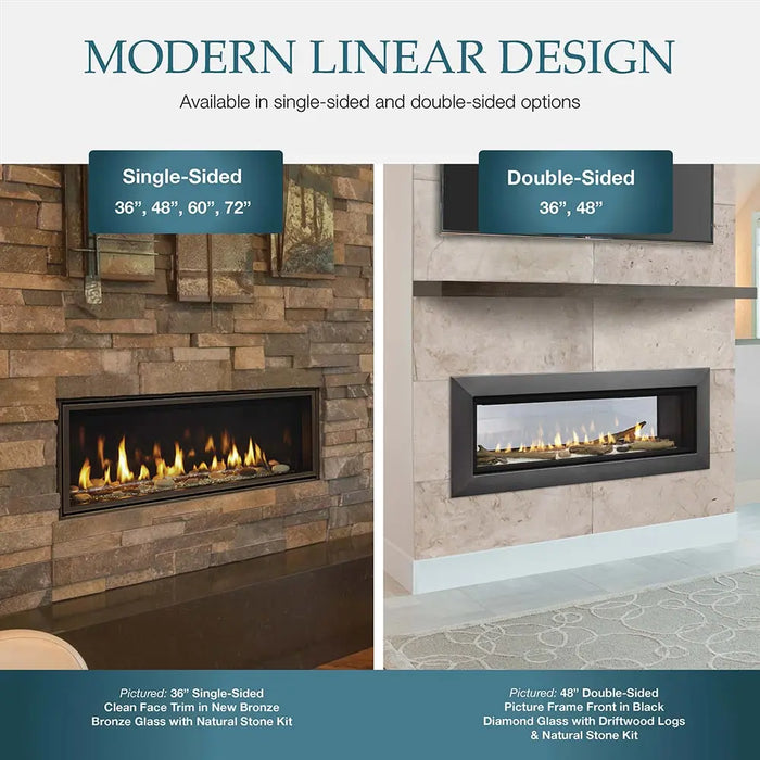 Majestic Echelon II See-Through 36" Linear Direct Vent Gas Fireplace