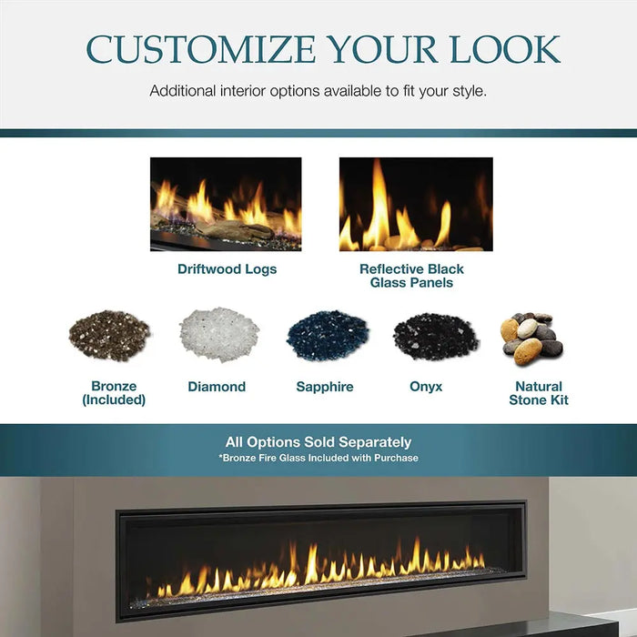 Majestic Echelon II See-Through 36" Linear Direct Vent Gas Fireplace