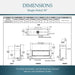 Majestic ECHEL48STIN-C Echelon II See-Through 48" Linear Direct Vent Gas Fireplace - dimensions diagram for the single-sided 36 in. model