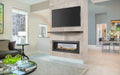 Majestic Echelon II 48 see-through linear gas fireplace in a room