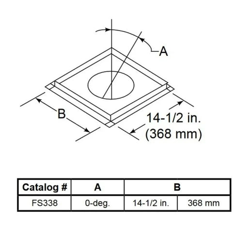 Majestic FS338 Straight Up Flue Firestop for SL300 Series Pipe Majestic