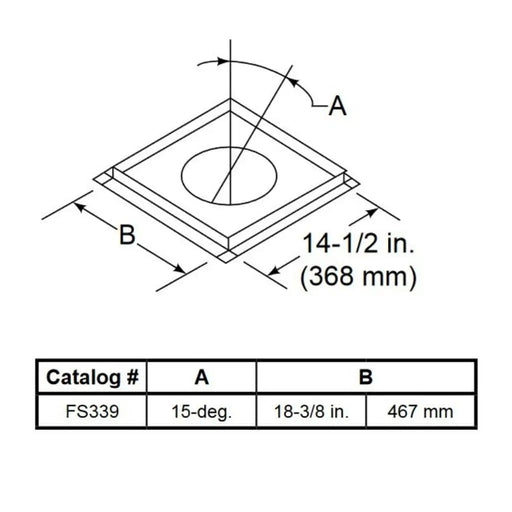 Majestic FS339 15 Degree Angular Flue Firestop for SL300 Series Pipe Majestic