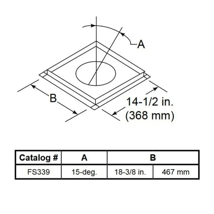 Majestic FS339 15 Degree Angular Flue Firestop for SL300 Series Pipe Majestic