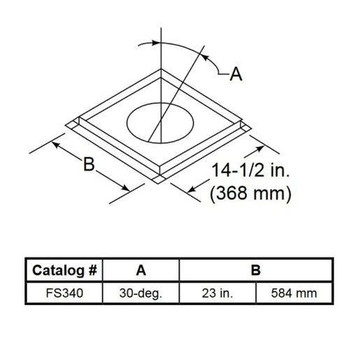 Majestic FS340 30 Degree Angular Flue Firestop for SL300 Series Pipe Majestic
