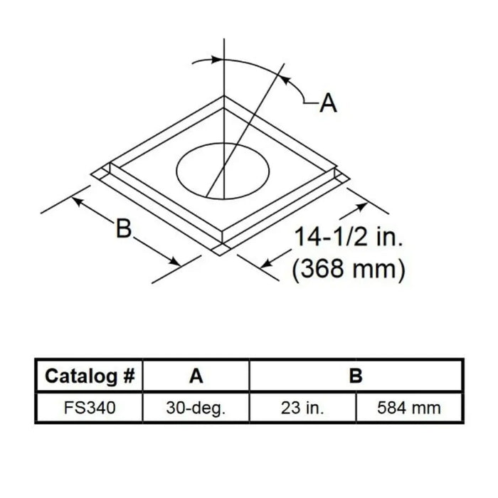 Majestic FS340 30 Degree Angular Flue Firestop for SL300 Series Pipe Majestic