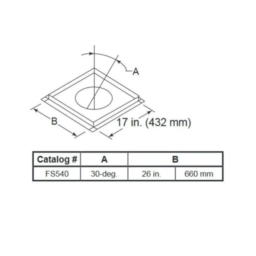 Majestic FS540 30 Degree Firestop Spacer for SL1100 and SL400 Series Pipe Majestic