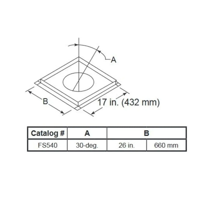 Majestic FS540 30 Degree Firestop Spacer for SL1100 and SL400 Series Pipe Majestic