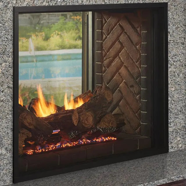 Majestic Fortress 36" Indoor/Outdoor See-Through Direct Vent Gas Fireplace Majestic