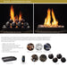 Majestic Indoor Burners for Ashland Wood Burning Fireplace - brochure page of contemporary burner and media options