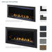 Majestic JADE32IN-B Jade 32" Linear Direct Vent Natural Gas Fireplace - graphic of front and finish options