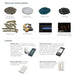Majestic JADE32IN-B Jade 32" Linear Direct Vent Natural Gas Fireplace - graphic of interior media options and controls