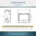 Majestic JADE32IN-B Jade 32" Linear Direct Vent Natural Gas Fireplace - dimensions diagram for single-sided models