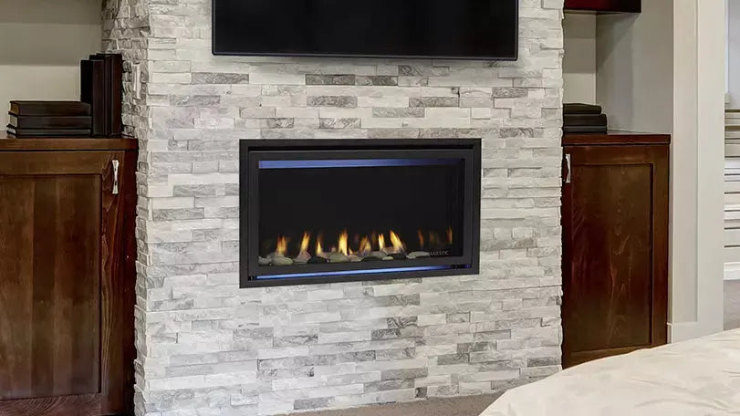 Majestic Jade 42" Linear Contemporary Direct Vent Propane Gas Fireplace With IntelliFire Touch Ignition System Majestic