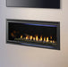 Majestic Jade 42" Linear Direct Vent Gas Fireplace - installed in a wall below a TV