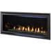 Majestic Jade 42" Linear Direct Vent Gas Fireplace - angled view with driftwood logs