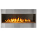 Majestic ODLANAIG-60 Lanai 60" Outdoor Linear Vent Free Gas Fireplace - front view with flames and stainless steel face