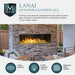 Majestic ODLANAIG-60 Lanai 60" Outdoor Linear Vent Free Gas Fireplace - overview graphic with the fireplace in a stone patio wall