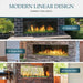 Majestic ODLANAIG-60 Lanai 60" Outdoor Linear Vent Free Gas Fireplace - graphic of 48 in. single-sided, 60 in. single-sided and 48 in. double-sided options