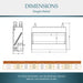 Majestic ODLANAIG-60 Lanai 60" Outdoor Linear Vent Free Gas Fireplace - dimensions diagram for single-sided models