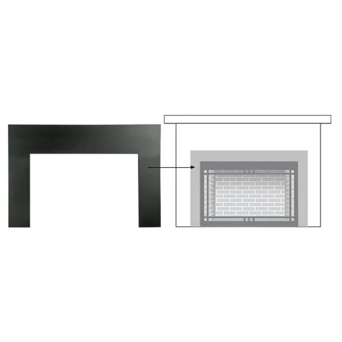 Majestic Large Metal Surround for Jasper, Ruby and Trilliant Gas Fireplace Inserts Majestic Dreamwood Living