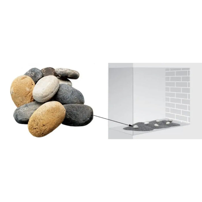 Majestic Large Stone Media for Pier & See-Through Multi-Sided Fireplaces Majestic
