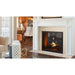 Majestic MARQ42STIN Marquis II 42" See-Through Direct Vent Gas Fireplace - see-through fireplace with a white mantel in a living room (view 2)