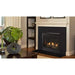 Majestic Mercury 32" Traditional Direct Vent Gas Fireplace - installed with a white mantel and dark surround, wider view