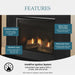 Majestic Mercury 32" Traditional Direct Vent Gas Fireplace - features graphic: compact design, direct vent, realistic logs and firescreen front