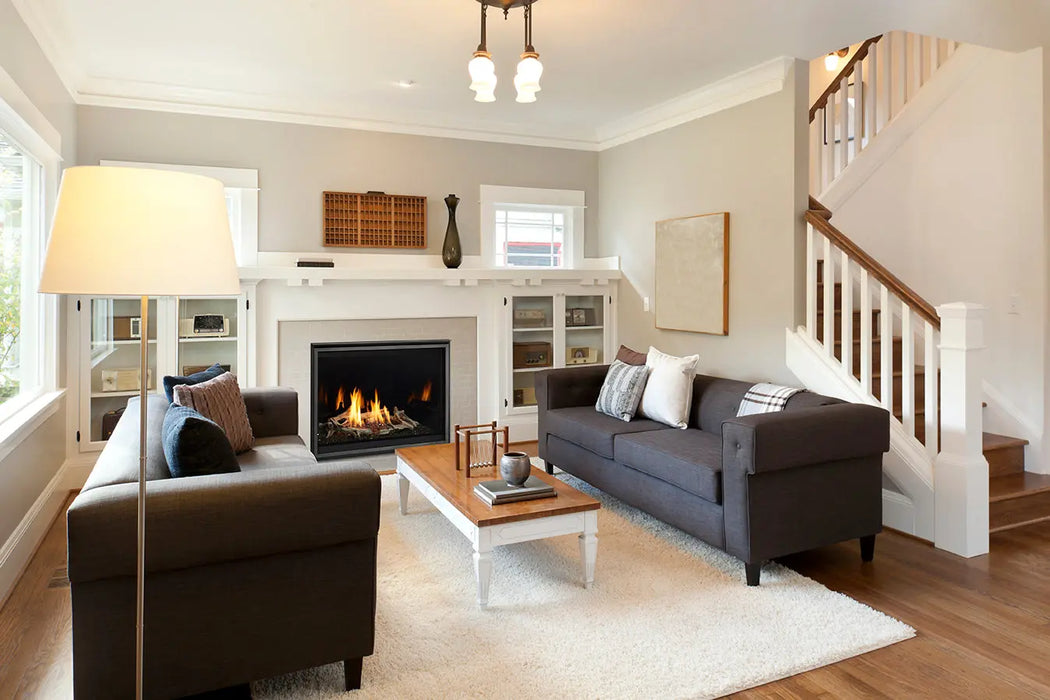 Majestic Meridian 36" Traditional Top/Rear Direct Vent Natural Gas Fireplace With IntelliFire Touch ignition System Majestic