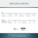 Majestic Meridian 42" Direct Vent Gas Fireplace - specifications chart