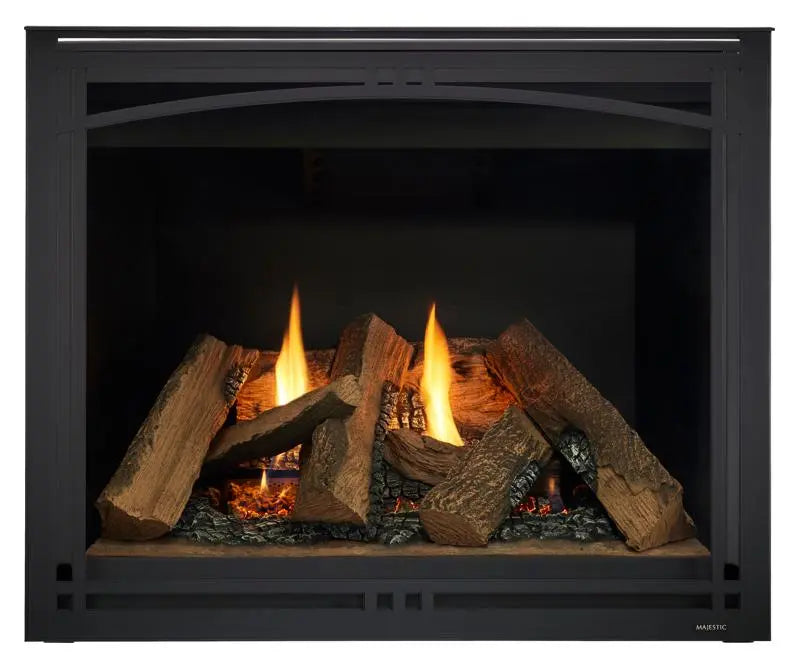Majestic Meridian 42" Traditional Top/Rear Direct Vent Propane Gas Fireplace With IntelliFire Touch Ignition System Majestic