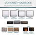 Majestic MER36MN Meridian Modern 36" Top Direct Vent Natural Gas Fireplace - graphic of front, finish and interior panel options