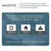 Majestic MER36MN Meridian Modern 36" Top Direct Vent Natural Gas Fireplace - Majestic brand graphic