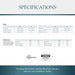 Majestic MER36MN Meridian Modern 36" Top Direct Vent Natural Gas Fireplace - specifications chart