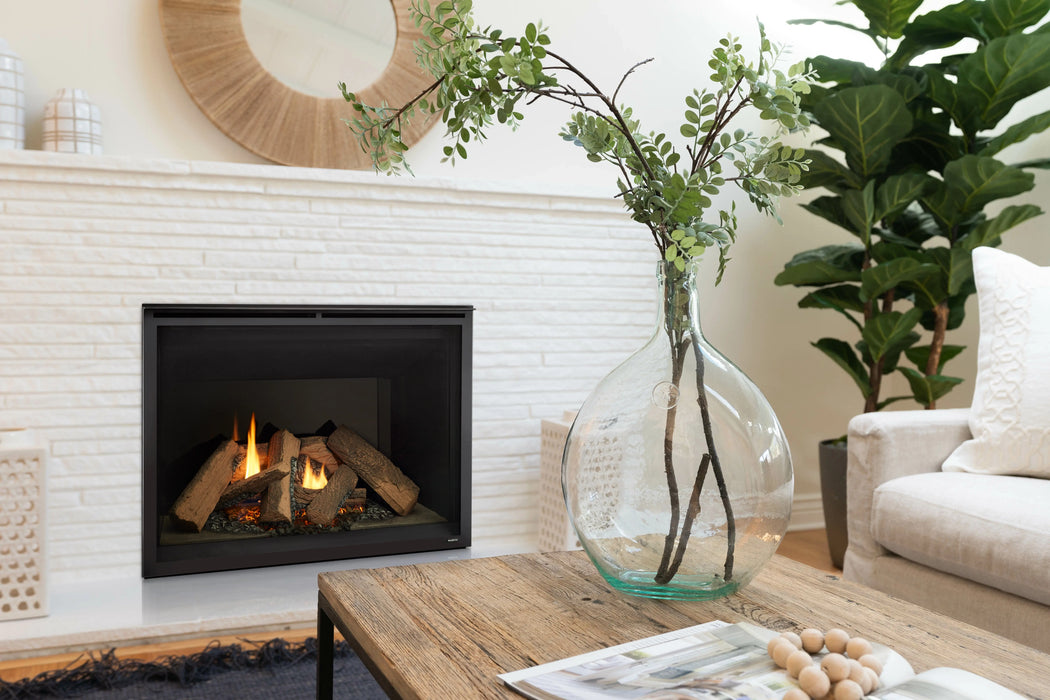 Majestic Meridian Modern 36" Traditional/Contemporary Top Direct Vent Natural Gas Fireplace With IntelliFire Touch ignition System Majestic