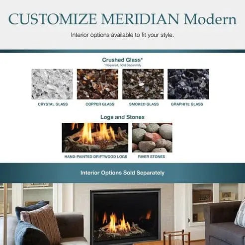 Majestic Meridian Modern 42" Top Direct Vent Gas Fireplace