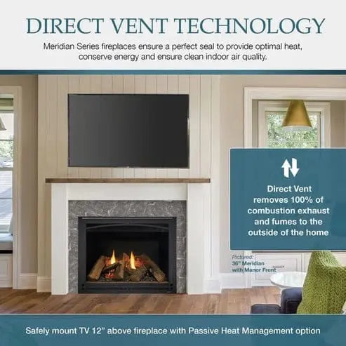 Majestic Meridian Modern 42" Top Direct Vent Gas Fireplace