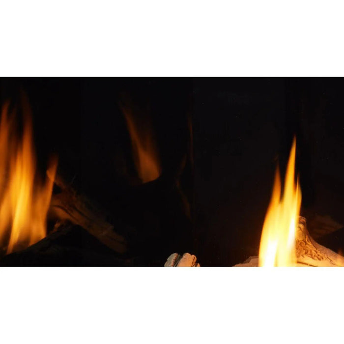 Majestic Meridian Platinum 36" Top/Rear Direct Vent Gas Fireplace - close-up of flames against a dark interior