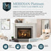 Majestic Meridian Platinum 36" Top/Rear Direct Vent Gas Fireplace - overview graphic with the fireplace in a living room