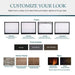 Majestic Meridian Platinum 36" Top/Rear Direct Vent Gas Fireplace - graphic of front, finish and interior panel options