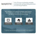 Majestic Meridian Platinum 36" Top/Rear Direct Vent Gas Fireplace - Majestic brand graphic