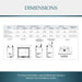 Majestic Meridian Platinum 36" Top/Rear Direct Vent Gas Fireplace - dimensions diagram