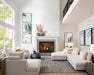 Majestic Meridian Platinum 42" Top/Rear Direct Vent Gas Fireplace - installed in a bright two-story living room