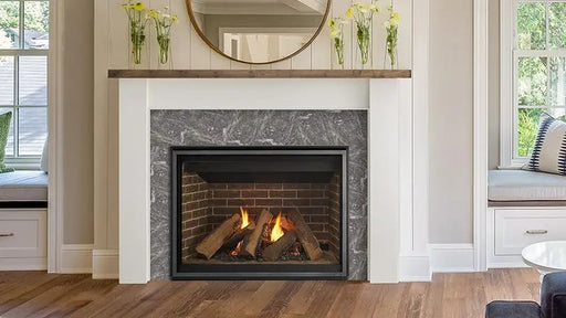 Majestic Meridian Platinum 42" Traditional Top/Rear Direct Vent Natural Gas Fireplace With IntelliFire Touch ignition System Majestic