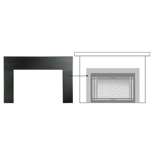 Majestic On Site Customizable Metal Surround for Jasper, Ruby and Trilliant Gas Fireplace Inserts Majestic