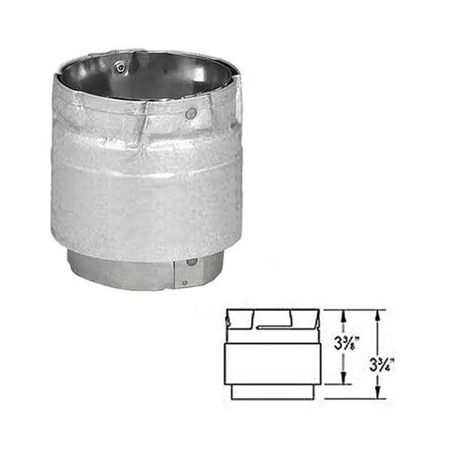 Majestic PelletVent Pro DV-3PVP-AD 3" Galvalume Appliance Adapter Majestic