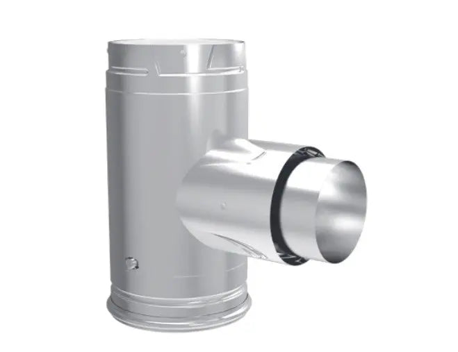 Majestic PelletVent Pro DV-3PVP-TAD1 3" Adapter Tee With Clean-Out Tee Cap Majestic